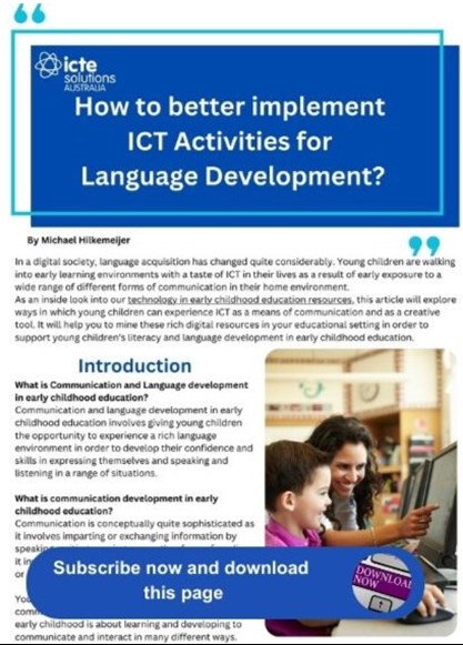 Language development in early childhood education